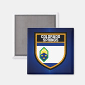 Colorado Springs-vlag Magneet (Voorkant / Achterkant)