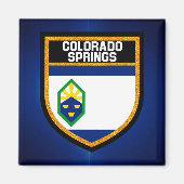 Colorado Springs-vlag Magneet (Voorkant)