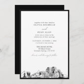 Colorado Springs zwart & wit bruiloft Kaart (Voorkant / Achterkant)