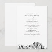 Colorado Springs zwart & wit bruiloft Kaart (Voorkant / Achterkant)