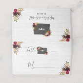 Colorado Staat Bestemming Rustieke Tafelnummer Plaatskaartje (Buitenkant ongevouwen)