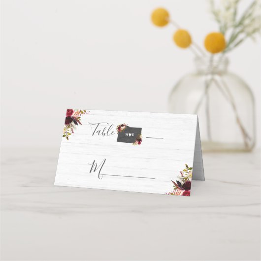 Colorado Staat Bestemming Rustieke Tafelnummer Plaatskaartje (Voorkant)