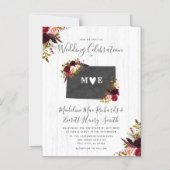 Colorado staat rustieke magnetische bruiloft uitno uitnodiging (Voorkant)