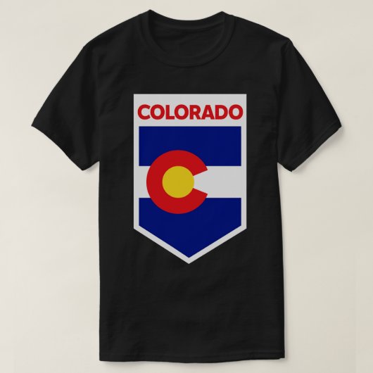 Colorado Staat Vlag Embleem T-shirt (Design voorkant)