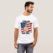 Colorado staat vogel t-shirt middelvinger vlag (Voorkant volledig)
