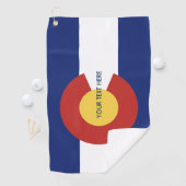 Colorado staatsvlag aangepast golfhanddoek golfcad (Insitu)
