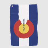 Colorado staatsvlag aangepast golfhanddoek golfcad (Voorkant)