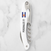 Colorado staatsvlag, gepersonaliseerd vouwbaar kurkentrekker (Achterkant)