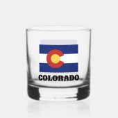 Colorado staatsvlag gepersonaliseerd whisky glas (Voorkant)