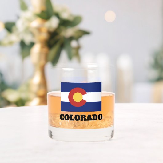 Colorado staatsvlag gepersonaliseerd whisky glas (Insitu (Huwelijk))