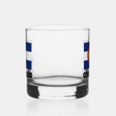 Colorado staatsvlag gepersonaliseerd whisky glas (Links)