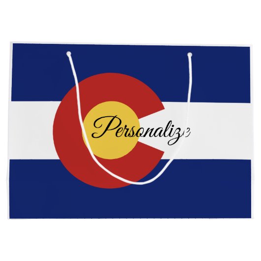 Colorado staatsvlag persoonlijke cadeautassen groot cadeauzakje (Achterkant)