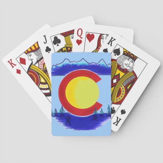 Colorado-staatsymbool, kaarten voor kunstspelen (Achterkant)