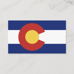 Colorado-staatvlag, aangepast model voor visitekaa visitekaartje