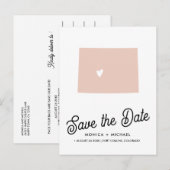 COLORADO State Destination Wedding - ELKE KLEUR! Aankondigingskaart (Voorkant / Achterkant)