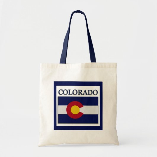 Colorado State Flag Design Budget Canvas Bag Tote Bag (Voorkant)