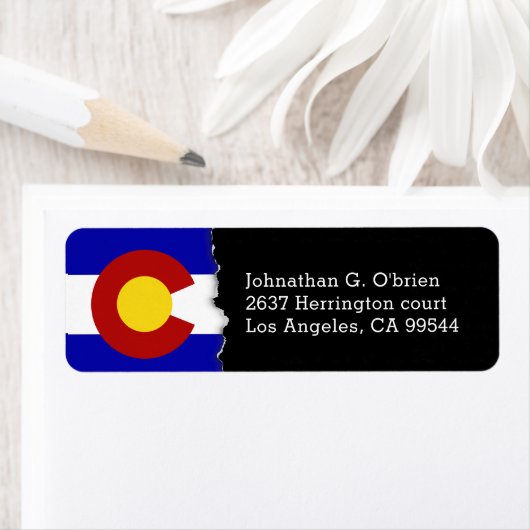 Colorado State Flag gepersonaliseerd Etiket (Insitu)