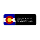 Colorado State Flag gepersonaliseerd Etiket (Voorkant)