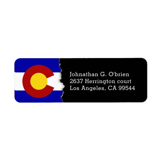 Colorado State Flag gepersonaliseerd Etiket (Voorkant)