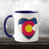 Colorado State Flag Heart Mok