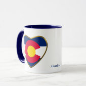 Colorado State Flag Heart Mok (Voorkant links)