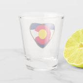 Colorado State Flag Heart Shot Glas (Achterkant)
