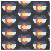 Colorado State Flag Love Heart Pattern Stof (Swatch)