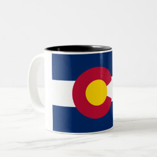 Colorado State Flag Two-Tone Coffee Mok