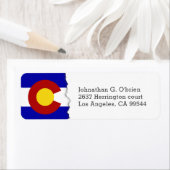 Colorado State Flag Wit Gepersonaliseerd Etiket (Insitu)