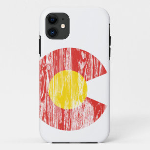 Colorado State Flag Wood Grain Denver Love iPhone 11 Hoesje
