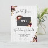 Colorado State Floral Bridal Shower Uitnodiging (Staand voorkant)