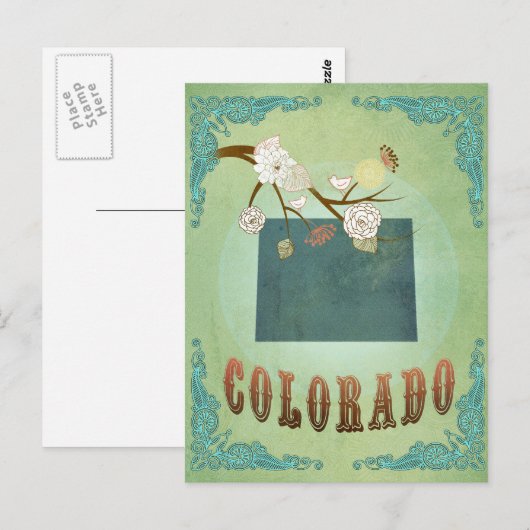 Colorado State Kaart - Groen (Voorkant / Achterkant)