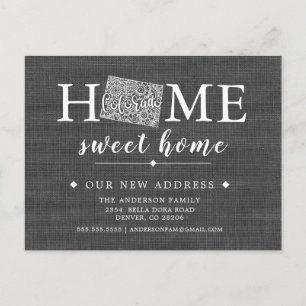 COLORADO State Moving Notice Post Card Aankondigingskaart