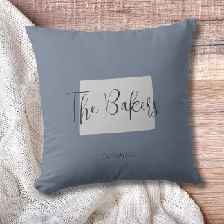 Colorado State Outline Familienaam Sierkussen