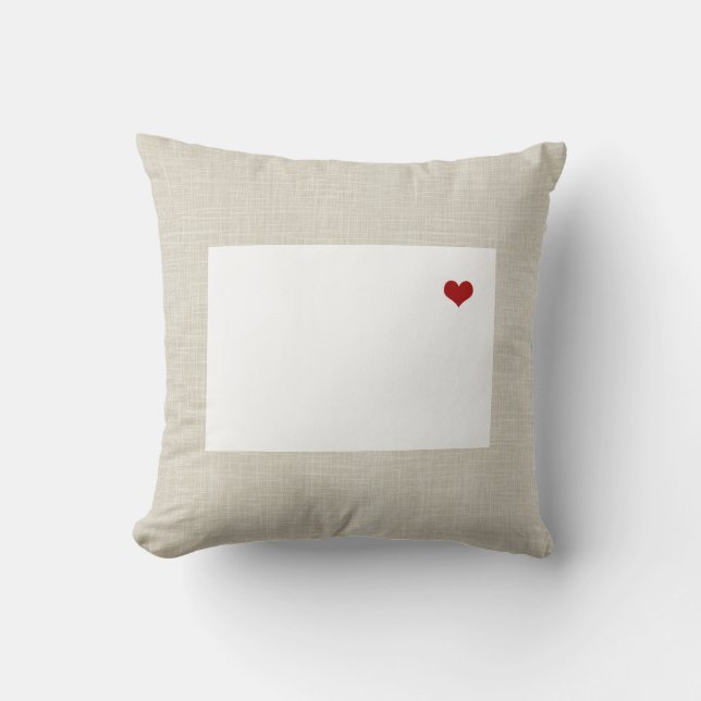 Colorado State Pillow Faux Linen gepersonaliseerd Kussen (Voorkant)