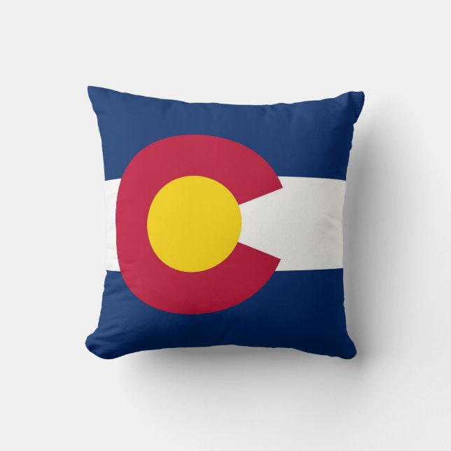 Colorado State Vlag Amerikaans MoJo Kussen (Voorkant)