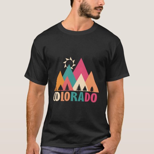 Colorado State Vlag Mountation T-shirt (Voorkant)