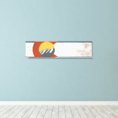 Colorado State Vlag Verpakt Canvas Afdruk (Insitu (Houten vloer))