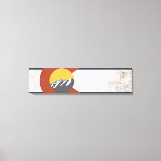 Colorado State Vlag Verpakt Canvas Afdruk (Voorkant)