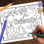 Colorado State Vorm en feiten Kleurplaat Flyer<br><div class="desc">door leapdaze</div>