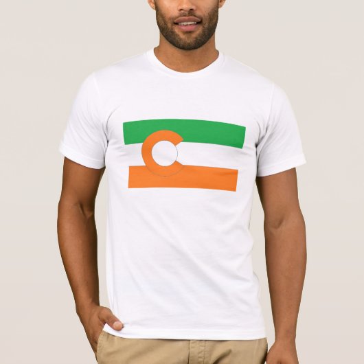 Colorado Statenvlag met Ierse kleuren T-shirt (Voorkant)