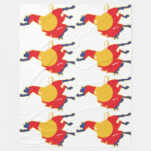Colorado steigerend bronco-cowboy fleece deken (Voorkant)