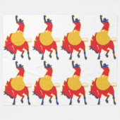 Colorado steigerend bronco-cowboy fleece deken (Voorkant (Horizontaal))