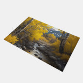Colorado Stream & Aspen Bomen Kunst, Naam of Beric Deurmat (Schuin)