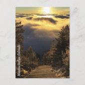 Colorado Sunrise Cloud Inversion Manitou Incline Briefkaart (Voorkant)