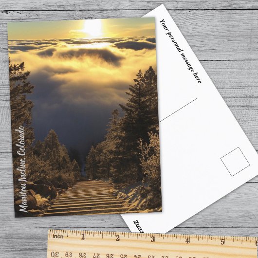 Colorado Sunrise Cloud Inversion Manitou Incline Briefkaart