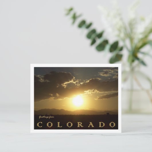 Colorado Sunset Briefkaart (Staand voorkant)