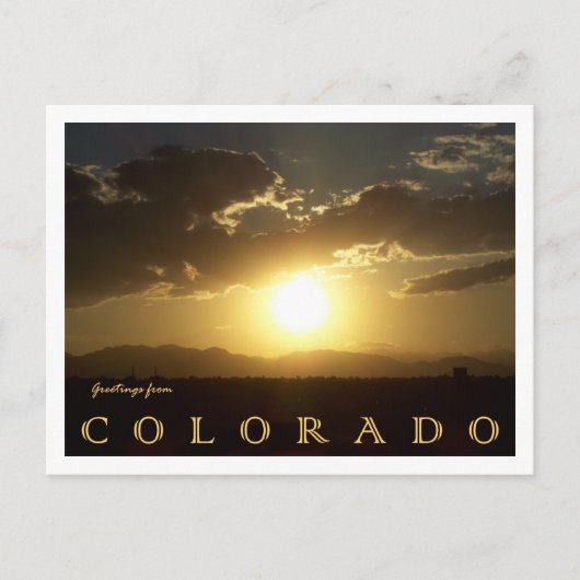 Colorado Sunset Briefkaart (Voorkant)