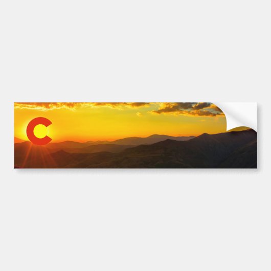 Colorado Sunset III Bumpersticker (Voorkant)