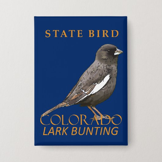 Colorado Territory Bird De Lark Bunting Button (Voorkant)
